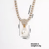 Pearl Pendant Jewelry Copper Geometric Electroplating For Women