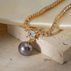 Pearl Pendant Jewelry Copper Geometric Electroplating For Women