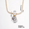 Pearl Pendant Jewelry Copper Geometric Electroplating For Women