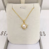 Pearl Pendant Jewelry Natural Freshwater Pearl Flat Round And Steamed Bread Round Shape Copper Accessories