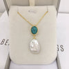 Pearl Pendant Jewelry Natural Freshwater Pearl Flat Round Bun Round Copper Minimalist Retro Style