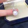 Pearl Pendant Necklace Freshwater Pearl Round S925 Sterling Silver Fashion Minimalist