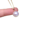 Pearl Pendant Necklace Freshwater Pearl Round S925 Sterling Silver Fashion Minimalist