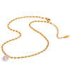 Pearl Pendant Necklace Stainless Steel Drop Shape Electroplated Light Luxury Niche Women's Jewelry