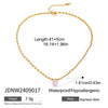 Pearl Pendant Necklace Stainless Steel Drop Shape Electroplated Light Luxury Niche Women's Jewelry