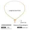 Pearl Pendant Necklace Stainless Steel 18K Gold Plated Light Luxury Style Jewelry For Women