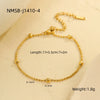 Pearl Pink Dopamine Beaded Necklace Bracelet Set Stainless Steel 18K Electroplating Geometric Style