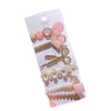Pearl Rhinestone Hairpin Electroplating Geometric Style Women's Word Clip