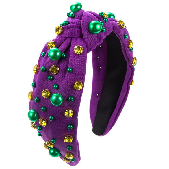 Pearl Rhinestone Hoop Handmade Women's Fashion Geometric Hair Hoop Headwear