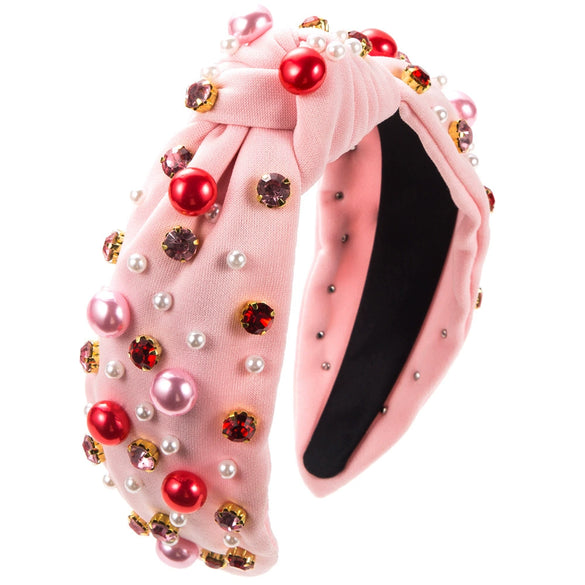 Pearl Rhinestone Hoop Handmade Women's Fashion Geometric Hair Hoop Headwear