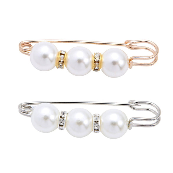 Pearl Rhinestone The Crown Style Electroplating Brooch Pin Unisex Women's