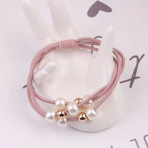 Pearl Rubber Band Handmade High Elasticity Hair Tie Headband