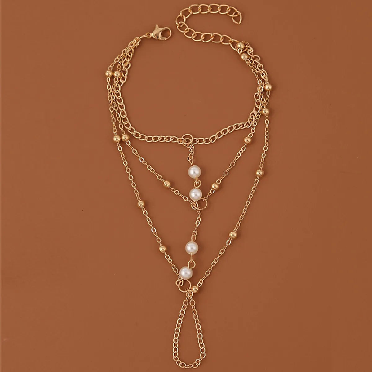 Pearl Splicing Finger Chain Multi-Layer Bracelet Wholesale Nihaojewelry