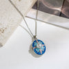 Pearl Star Oval Photo Box Necklace Copper Titanium Steel Real Gold Plated Sweet Style Women's Accessories