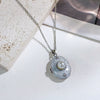 Pearl Star Oval Photo Box Necklace Copper Titanium Steel Real Gold Plated Sweet Style Women's Accessories