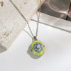 Pearl Star Oval Photo Box Necklace Copper Titanium Steel Real Gold Plated Sweet Style Women's Accessories