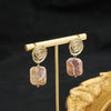 Pearl Stud Earrings Geometric Light Luxury Baroque Electroplating Jewelry