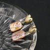 Pearl Stud Earrings Geometric Light Luxury Baroque Electroplating Jewelry