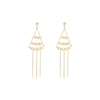 Pearl Tassel Earrings For Women Light Luxury Real Gold Electroplated Natural Original Design