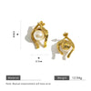 Pearl Titanium Steel Women's Heart And Geometric Rhombus Electroplating Antiallergic Earrings