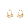 Pearl Women's Light Luxury Earrings Geometric Style Electroplated 18K True Gold Color Preservation