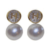 Pearl Zircon Geometric Letter Earrings Set With Pearls For Women French Highend Elegant Fashion Light Luxury