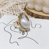 Pearl Zircon Splicing Butterfly Ring Real Gold Electroplated For Women With Animal Pattern