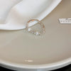 Pearl Zircon Splicing Butterfly Ring Real Gold Electroplated For Women With Animal Pattern