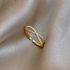 Pearl Zircon Splicing Butterfly Ring Real Gold Electroplated For Women With Animal Pattern