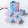 Pearlescent Gradient Pink Jewelry Packaging Box Made Of Paper And Cardboard For Earrings Ring Necklace Bracelet