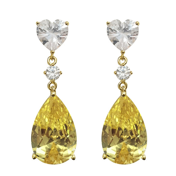 Pearshaped Copper Women's Earrings With Drop Shape Design