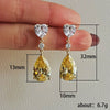 Pearshaped Copper Women's Earrings With Drop Shape Design