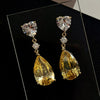 Pearshaped Copper Women's Earrings With Drop Shape Design