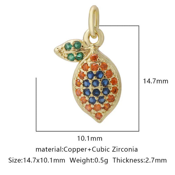 Pendant Accessories Copper Geometric Electroplating Micro Inlaid Zircon Love Simple Fashion