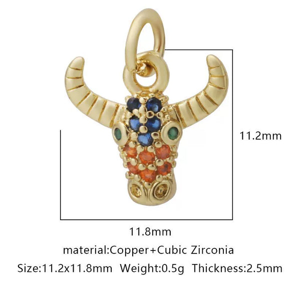 Pendant Accessories Copper Geometric Electroplating Micro Inlaid Zircon Love Simple Fashion