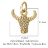 Pendant Accessories Copper Geometric Electroplating Micro Inlaid Zircon Love Simple Fashion