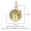Pendant Accessories Copper Geometric Electroplating Micro Inlaid Zircon Love Simple Fashion