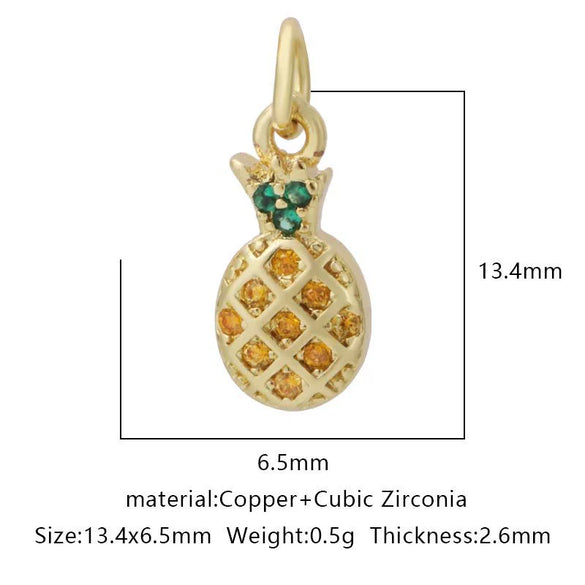 Pendant Accessories Copper Geometric Electroplating Micro Inlaid Zircon Love Simple Fashion