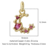 Pendant Accessories Copper Geometric Electroplating Micro Inlaid Zircon Love Simple Fashion
