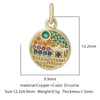 Pendant Accessories Copper Geometric Electroplating Micro Inlaid Zircon Love Simple Fashion