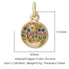 Pendant Accessories Copper Geometric Electroplating Micro Inlaid Zircon Love Simple Fashion