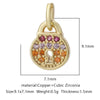 Pendant Accessories Copper Geometric Electroplating Micro Inlaid Zircon Love Simple Fashion