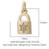Pendant Accessories Copper Geometric Electroplating Micro Inlaid Zircon Love Simple Fashion