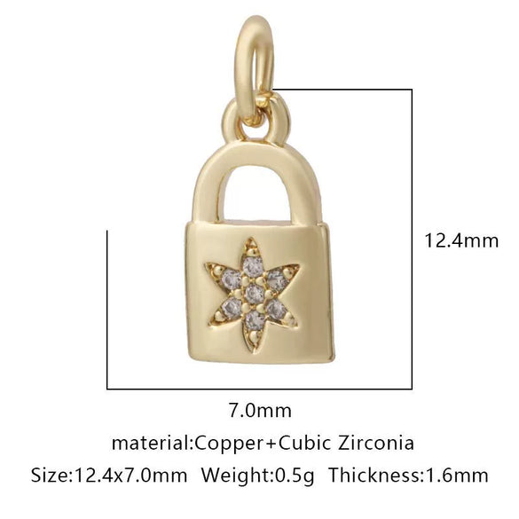 Pendant Accessories Copper Geometric Electroplating Micro Inlaid Zircon Love Simple Fashion