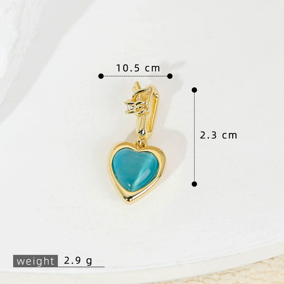 Pendant Accessories Copper Heart Shape Electroplating Cartoon Style