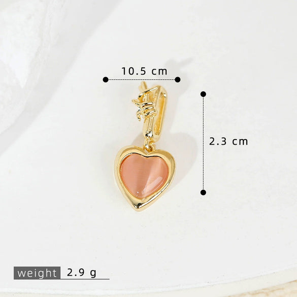 Pendant Accessories Copper Heart Shape Electroplating Cartoon Style