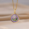 Pendant Accessories French Retro Imitation Pearl Oil Drop Light Luxury Enamel Painted Flower Copper Titanium Steel Electroplated O Word Chain