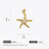 Pendant Accessories Goldplated Copper Zircon Inlay Starfish And Oval Shape