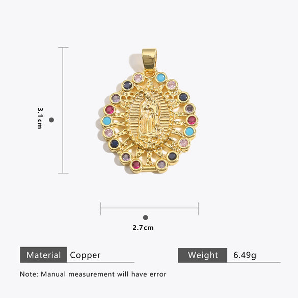 Pendant Accessories Goldplated Copper Zircon Inlay Starfish And Oval Shape