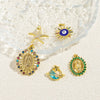 Pendant Accessories Goldplated Copper Zircon Inlay Starfish And Oval Shape